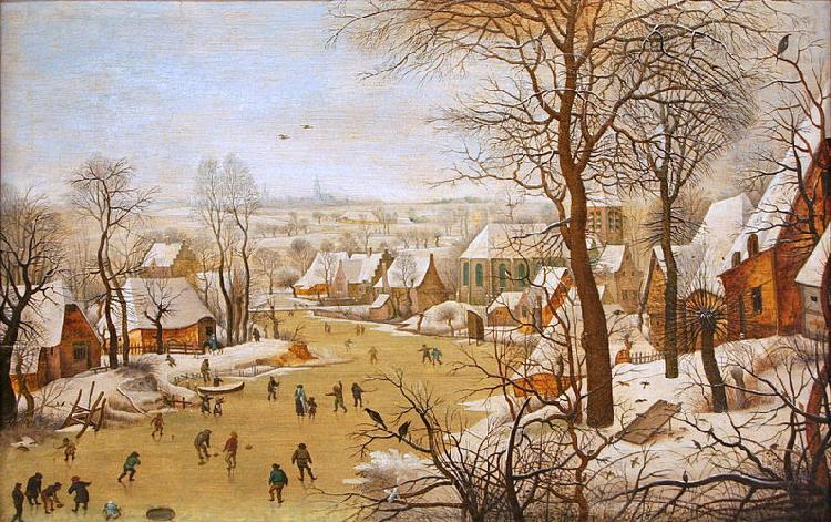 Winter Landscape with Bird Trap, Pieter Brueghel the Younger